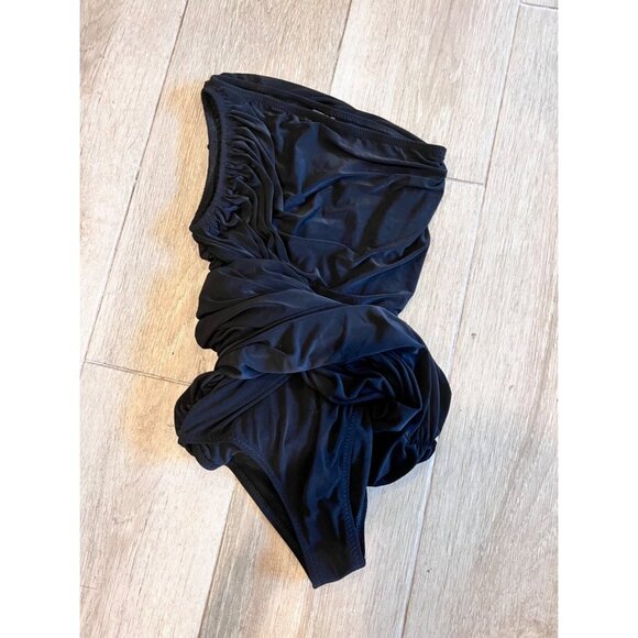 NORMA KAMALI DIANA GOWN RUCHED BLACK SIZE S - Picture 4 of 5